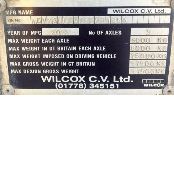 2012 WILCOX SEMI BULK TRAILER in Tipper Trailers Trailers