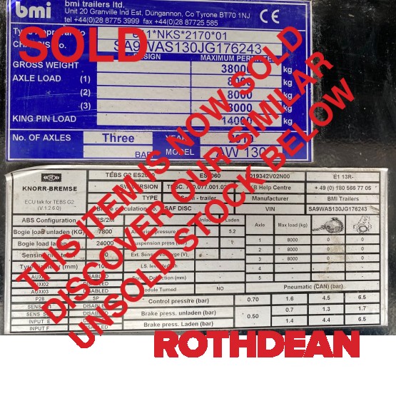 2019 BMI CARGO FLOOR IMPACT in Ejector & Moving Floor Trailers