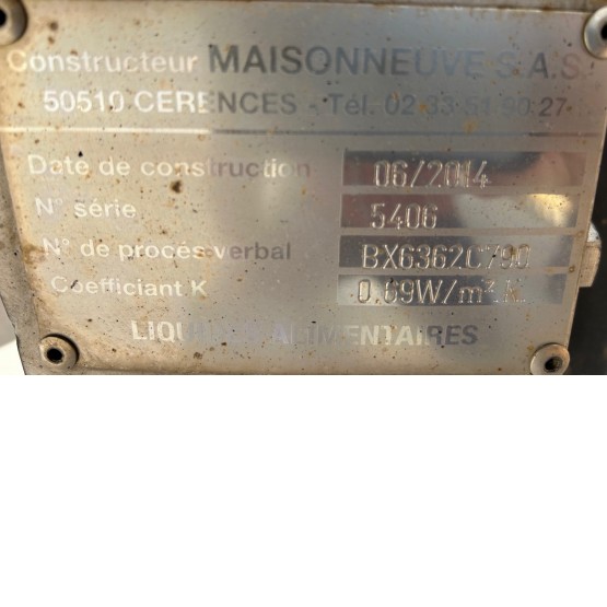 2014 MAISONNEUVE FOOD GRADE TANKER in Food & Chemical Tankers Trailers