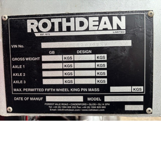 2024 Rothdean VACUUM TANKER in Vacuum Tankers Trailers