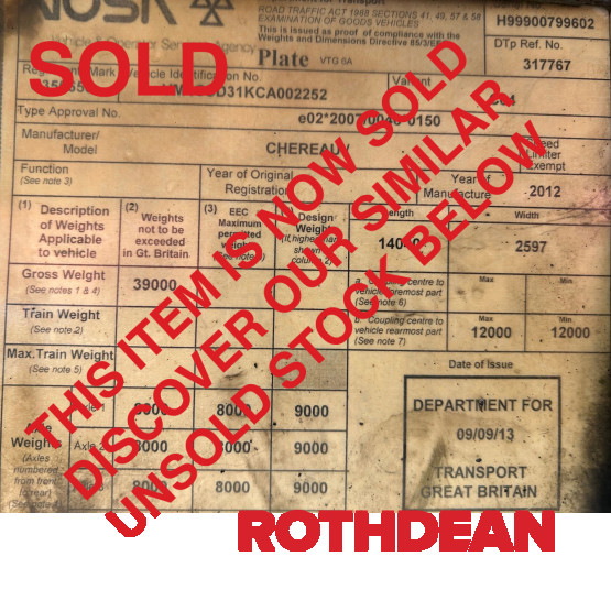 2012 CHEREAU REFRIGERATED TRAILER in Refrigerated (Fridge) Trailers