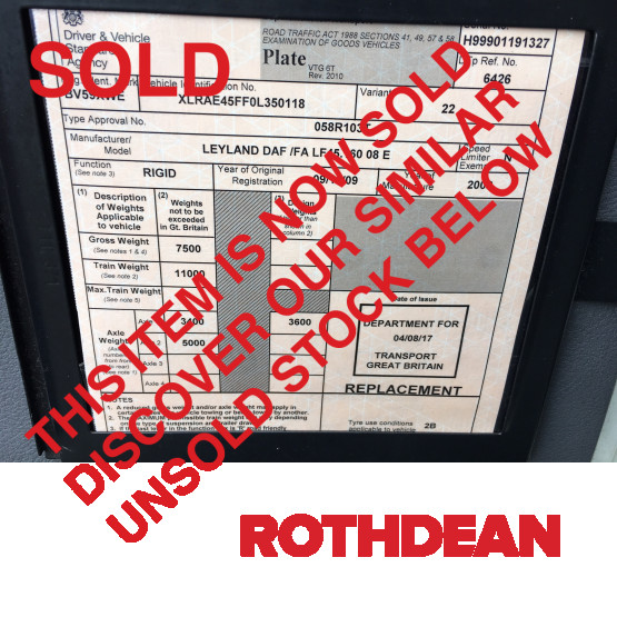 2009 DAF LF45-160 in Flatbed/Beavertail Rigid Vehicles