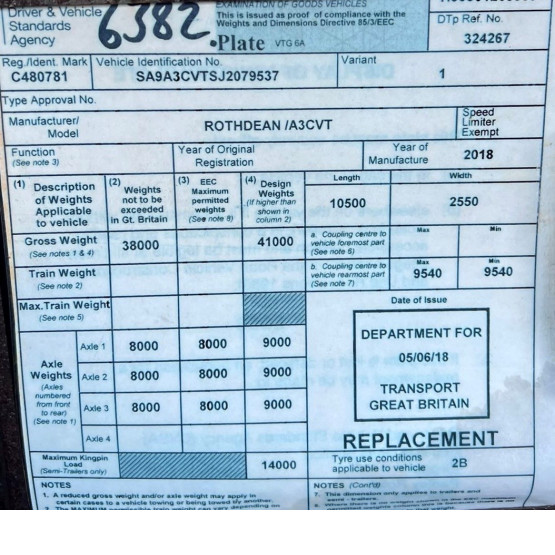 2018 Rothdean VAC TANK in Vacuum Tankers Trailers