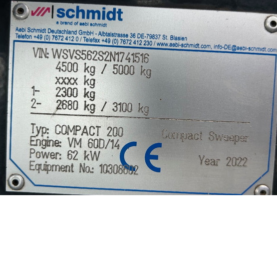 2022 SCHMIDT SWINGO COMPACT 200 in Compact Sweepers