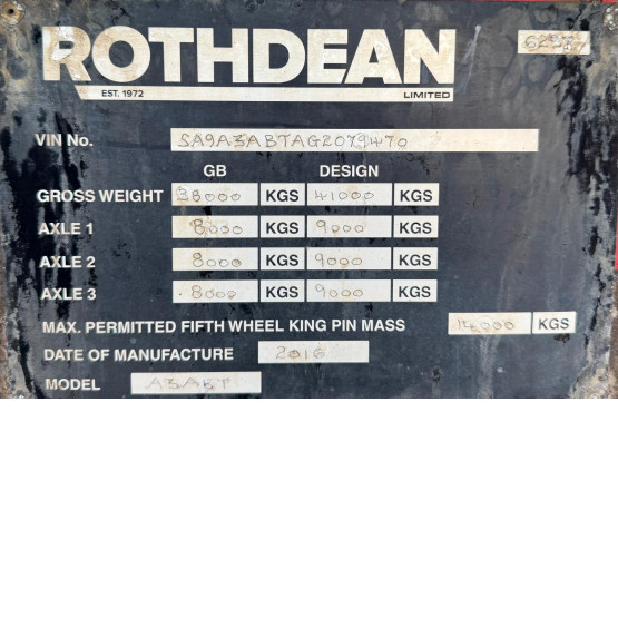 2016 Rothdean ROTHDEAN in Tipper Trailers Trailers