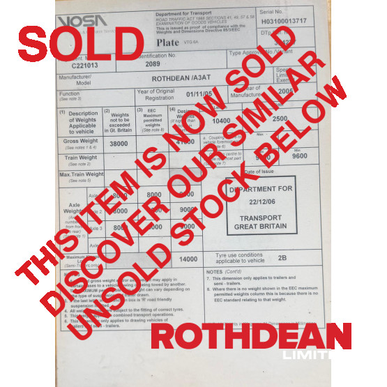 2005 Rothdean Tipper in Tipper Trailers Trailers