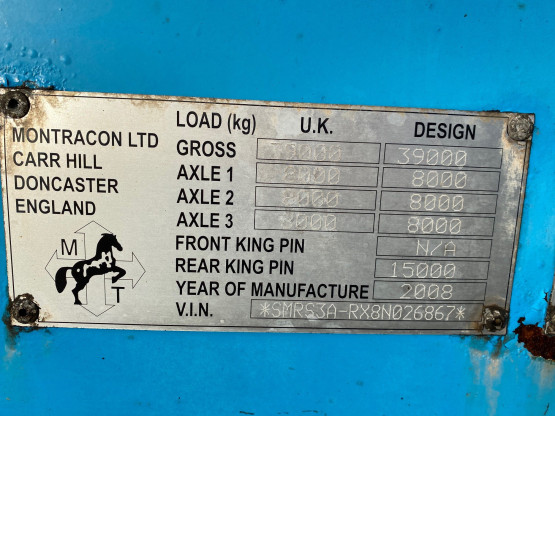 2008 MONTRACON SLIDING SKELETAL TRAILER in Skeletal Trailers Trailers