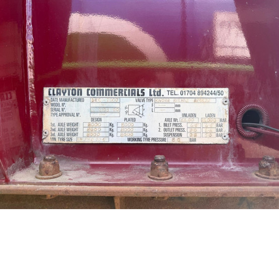 2000 Clayton Tanker in Food & Chemical Tankers Trailers