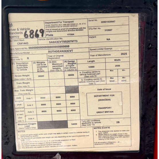 2025 Rothdean VAC TANK in Vacuum Tankers Trailers