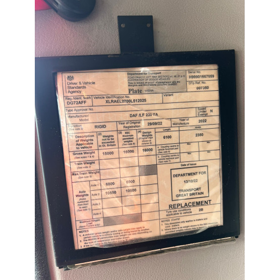 2022 DAF LF 230 in Truck Mounted Sweepers