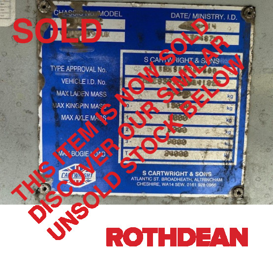 2014 CARTWRIGHT CURTAIN SIDED TRAILER in Curtain Siders Trailers