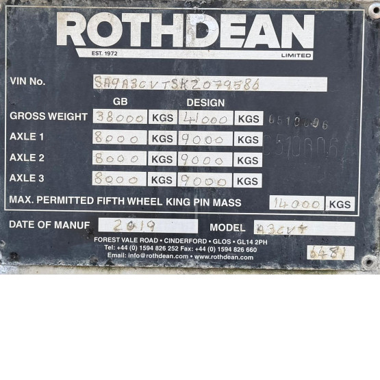 2019 Rothdean 304 1 LID DISC in Vacuum Tankers Trailers
