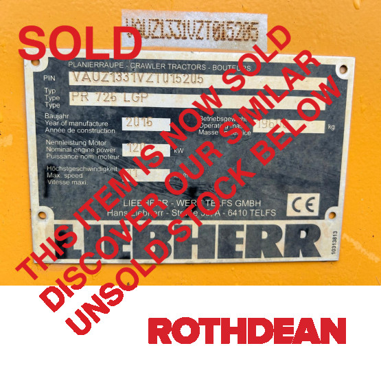 2016 LIEBHERR PR726LGP in Bull Dozers