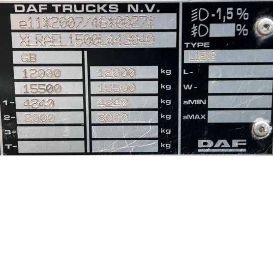 2015 DAF LF180 in Truck Mounted Sweepers