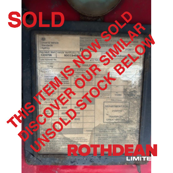 2016 SDC CURTAIN SIDED in Curtain Siders Trailers