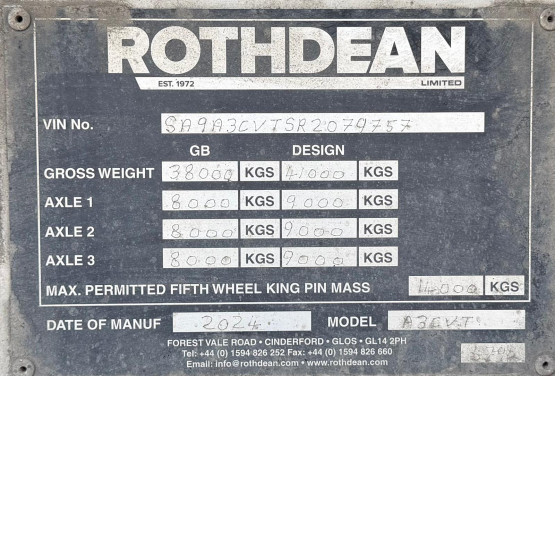 2024 Rothdean VACUUM TANKER in Vacuum Tankers Trailers